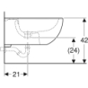 Selnova Bidet wiszący, B36cm, H26cm, T53cm, ukryte mocowania, z przelewem, z otworem na baterię GEBERIT 501.993.00.1