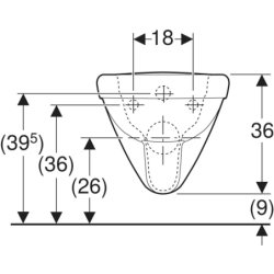 Selnova Comfort Wisząca miska WC, lejowa, B39cm, H36cm, T70cm, długa, Rimfree GEBERIT 500.791.01.7