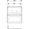 Modo Szafka pod umywalkę kompaktową, B49cm, H55cm, T39.5cm, z dwoma szufladami, biały GEBERIT 502.877.01.1