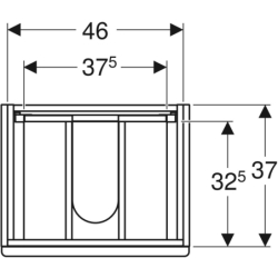 Modo Szafka pod umywalkę kompaktową, B49cm, H55cm, T39.5cm, z dwoma szufladami, biały GEBERIT 502.877.01.1