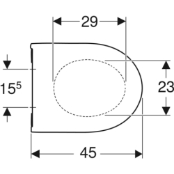 Acanto Deska sedesowa, mocowanie od góry, wolne opadanie, z wypinanymi zawiasami GEBERIT 502.719.01.1