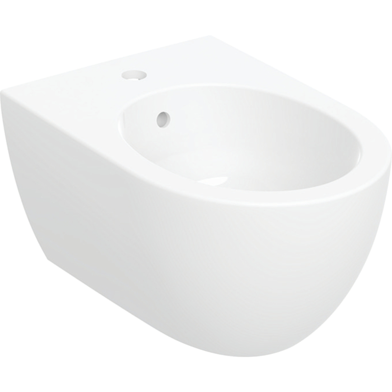 Acanto Bidet wiszący, B35.5cm, H27.5cm, T53cm, z przelewem, z otworem na baterię GEBERIT 502.825.00.1
