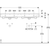 iCon Umywalka podwójna, B120cm, H16cm, T48.5cm, z dwoma przelewami, z dwoma otworami na baterię, KeraTect GEBERIT 124120600