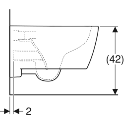 iCon Wisząca miska WC, lejowa, B35.5cm, H33cm, T53cm, ukryte mocowania, Rimfree, KeraTect GEBERIT 501.661.00.8