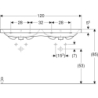 iCon Light Umywalka podwójna, B120cm, H15.5cm, T48cm, dwa przelewy i otwory, KeraTect GEBERIT 501.838.00.2