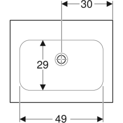 iCon Umywalka meblowa, B60cm, H13cm, T48cm, cienki rant, bez przelewu, bez otworu na baterię, KeraTect GEBERIT 501.843.00.4