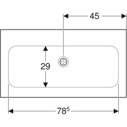 iCon Umywalka meblowa, B90cm, H13cm, T48cm, cienki rant, bez przelewu, bez otworu na baterię, KeraTect GEBERIT 501.845.00.4