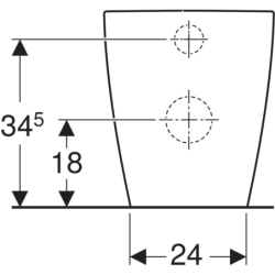 iCon miska WC,  B36cm, H41cm, T56cm, przylegająca do ściany, ukryte mocowanie, odpływ, Rimfree, KeraTect GEBERIT 502.382.00.8