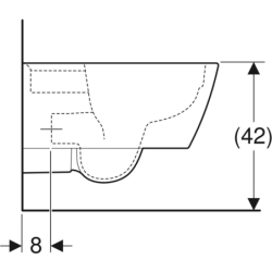 iCon Square Wisząca miska WC, lejowa, B35cm, H33cm, T54cm, ukryte mocowania, Rimfree, KeraTect GEBERIT 201950600