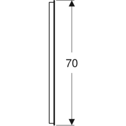 Option Basic Square Podświetlane lustro, B80cm, H70cm, T3.2cm, oświetlenie u góry, Aluminium anodyzowane GEBERIT 502.807.00.1