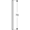Option Basic Square Podświetlane lustro, B80cm, H70cm, T3.2cm, oświetlenie u góry, Aluminium anodyzowane GEBERIT 502.807.00.1