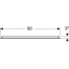 Option Basic Square Podświetlane lustro, B80cm, H70cm, T3.2cm, oświetlenie u góry, Aluminium anodyzowane GEBERIT 502.807.00.1
