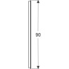Option Basic Square Podświetlane lustro, B60cm, H90cm, T3.2cm, oświetlenie u góry, Aluminium anodyzowane GEBERIT 502.812.00.1