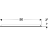 Option Basic Square Podświetlane lustro, B80cm, H90cm, T3.2cm, oświetlenie u góry, Aluminium anodyzowane GEBERIT 502.813.00.1