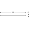 Option Basic Square Podświetlane lustro, B100cm, H90cm, T3.2cm, oświetlenie u góry, Aluminium anodyzowane GEBERIT 502.814.00.1