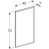 Option Plus Square Podświetlane lustro, B40cm, H70cm, T3.2cm, Aluminium anodyzowane GEBERIT 502.780.00.1