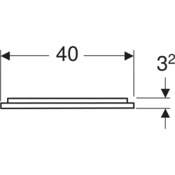 Option Plus Square Podświetlane lustro, B40cm, H70cm, T3.2cm, czarny mat, Aluminium anodyzowane GEBERIT 502.780.14.1