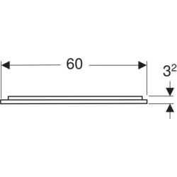 Option Plus Square Podświetlane lustro, B60cm, H70cm, T3.2cm, Aluminium anodyzowane GEBERIT 502.781.00.1