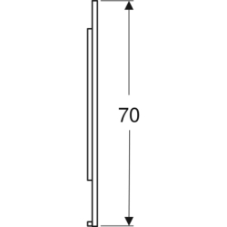Option Plus Square Podświetlane lustro, B60cm, H70cm, T3.2cm, czarny mat, Aluminium anodyzowane GEBERIT 502.781.14.1