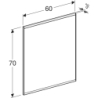 Option Plus Square Podświetlane lustro, B60cm, H70cm, T3.2cm, czarny mat, Aluminium anodyzowane GEBERIT 502.781.14.1