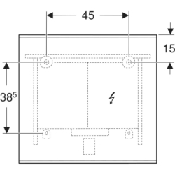 Option Plus Square Podświetlane lustro, B75cm, H70cm, T3.2cm, Aluminium anodyzowane GEBERIT 502.782.00.1