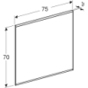 Option Plus Square Podświetlane lustro, B75cm, H70cm, T3.2cm, Aluminium anodyzowane GEBERIT 502.782.00.1