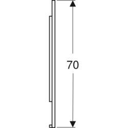 Option Plus Square Podświetlane lustro, B75cm, H70cm, T3.2cm, czarny mat, Aluminium anodyzowane GEBERIT 502.782.14.1