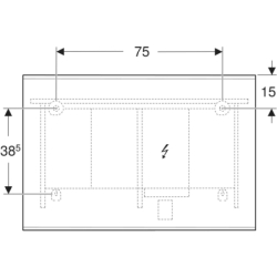 Option Plus Square Podświetlane lustro, B105cm, H70cm, T3.2cm, Aluminium anodyzowane GEBERIT 502.784.00.1