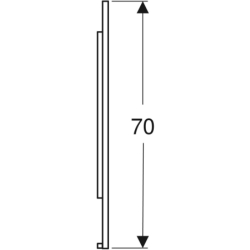 Option Plus Square Podświetlane lustro, B135cm, H70cm, T3.2cm, czarny mat, Aluminium anodyzowane GEBERIT 502.786.14.1