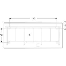 Option Plus Square Podświetlane lustro, B160cm, H70cm, T3.2cm, czarny mat, Aluminium anodyzowane GEBERIT 502.787.14.1