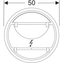 Option Round Podświetlane lustro, D50cm, T3.5cm, z bezpośrednim i pośrednim oświetleniem GEBERIT 502.796.00.1