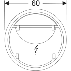 Option Round Podświetlane lustro, D60cm, T3.5cm, z bezpośrednim i pośrednim oświetleniem GEBERIT 502.797.00.1