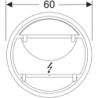 Option Round Podświetlane lustro, D60cm, T3.5cm, z bezpośrednim i pośrednim oświetleniem GEBERIT 502.797.00.1