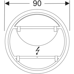Option Round Podświetlane lustro, D90cm, T3.5cm, z bezpośrednim i pośrednim oświetleniem GEBERIT 502.799.00.1