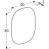 Option Oval Podświetlane lustro, B60cm, H80cm, T3cm, z pośrednim oświetleniem GEBERIT 502.800.00.1