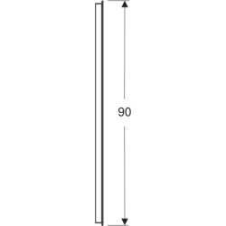 Option Basic Square Podświetlane lustro, B120cm, H90cm, T3.2cm, oświetlenie u góry, Aluminium anodyzowane GEBERIT 502.815.00.1