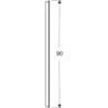 Option Basic Square Podświetlane lustro, B120cm, H90cm, T3.2cm, oświetlenie u góry, Aluminium anodyzowane GEBERIT 502.815.00.1