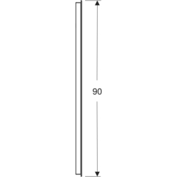 Option Basic Square Podświetlane lustro, B140cm, H90cm, T3.2cm, oświetlenie u góry, Aluminium anodyzowane GEBERIT 502.816.00.1