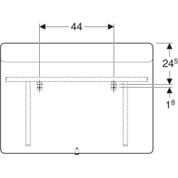 Option Square Podświetlane lustro, B90cm, H65cm, T3.2cm, oświetlenie u góry, Aluminium szczotkowane GEBERIT 819200000