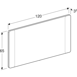 Option Square Podświetlane lustro, B120cm, H65cm, T3cm, oświetlenie z obu stron, Aluminium szczotkowane GEBERIT 819220000