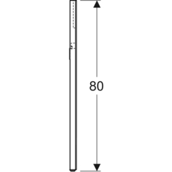 Option Square Podświetlane lustro, B40cm, H80cm, T3.2cm, oświetlenie u góry, Aluminium szczotkowane GEBERIT 819240000