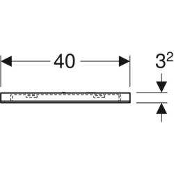 Option Square Podświetlane lustro, B40cm, H80cm, T3.2cm, oświetlenie u góry, Aluminium szczotkowane GEBERIT 819240000