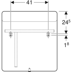 Option Square Podświetlane lustro, B60cm, H65cm, T3.2cm, oświetlenie u góry, Aluminium szczotkowane GEBERIT 819260000