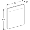 Option Square Podświetlane lustro, B60cm, H65cm, T3.2cm, oświetlenie u góry, Aluminium szczotkowane GEBERIT 819260000