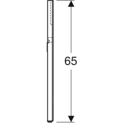 Option Square Podświetlane lustro, B70cm, H65cm, T3.2cm, oświetlenie u góry, Aluminium szczotkowane GEBERIT 819270000