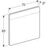 Option Square Podświetlane lustro, B70cm, H65cm, T3.2cm, oświetlenie u góry, Aluminium szczotkowane GEBERIT 819270000
