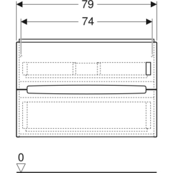 Modo Szafka pod umywalkę, B79cm, H55cm, T47.9cm, z dwoma szufladami, biały GEBERIT 502.879.01.1