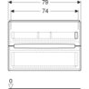 Modo Szafka pod umywalkę, B79cm, H55cm, T47.9cm, z dwoma szufladami, biały GEBERIT 502.879.01.1