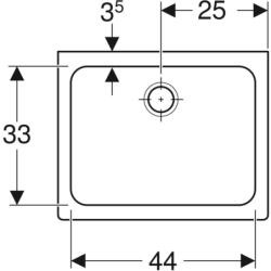 Publica Ruscello Umywalka wielofunkcyjna, B50cm, H26cm, T40cm, z przelewem, bez otworu na baterię GEBERIT 500.894.00.1