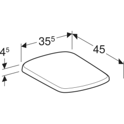 Selnova Square Deska, mocowanie od góry, wolne opadanie, zachodząca pokrywa deski sedesowej, antybakter. GEBERIT 502.896.00.1